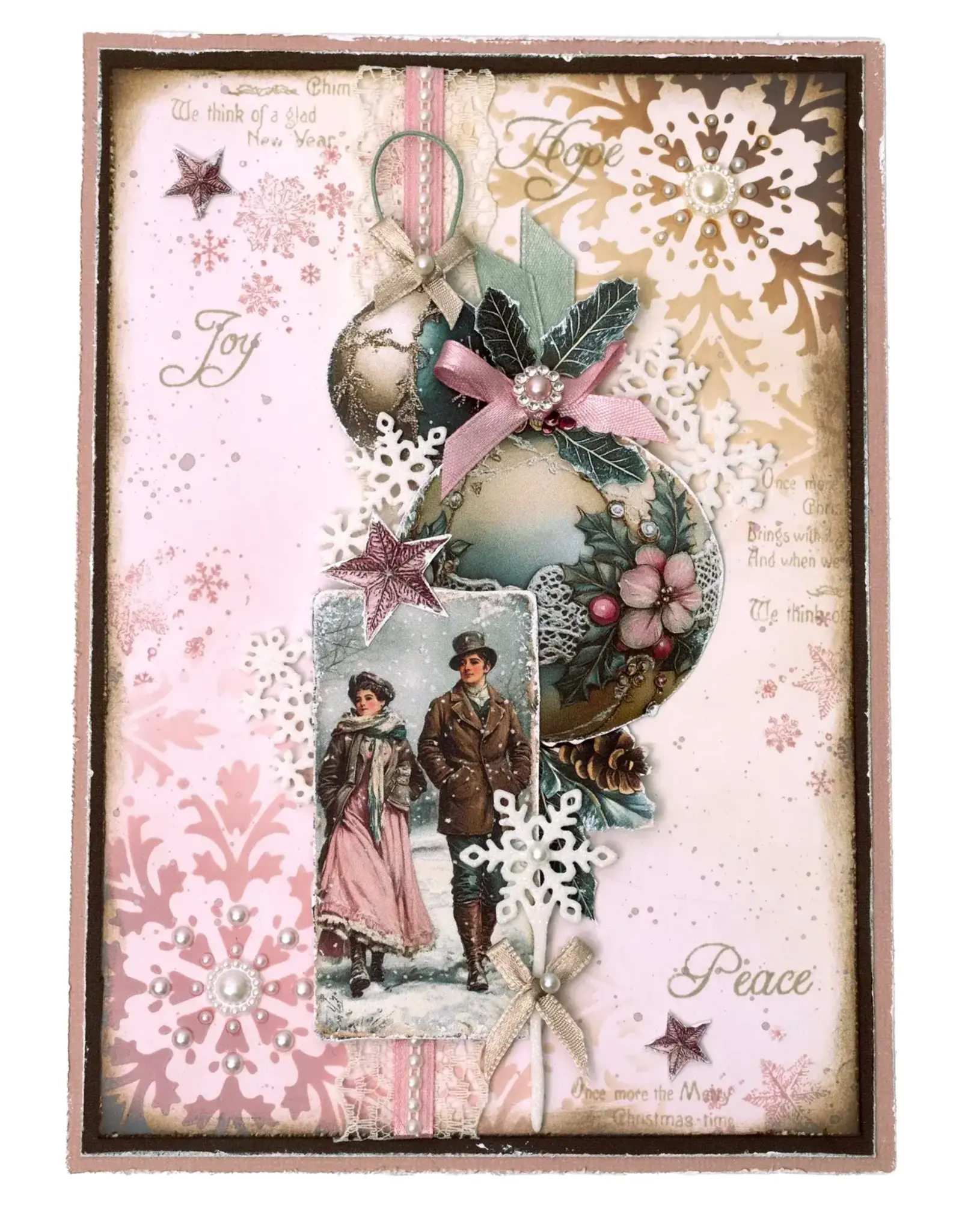 STUDIOLIGHT STUDIOLIGHT JENINE'S MINDFUL ART COLLECTION CHRISTMAS BLUSH CLEAR STAMP SET