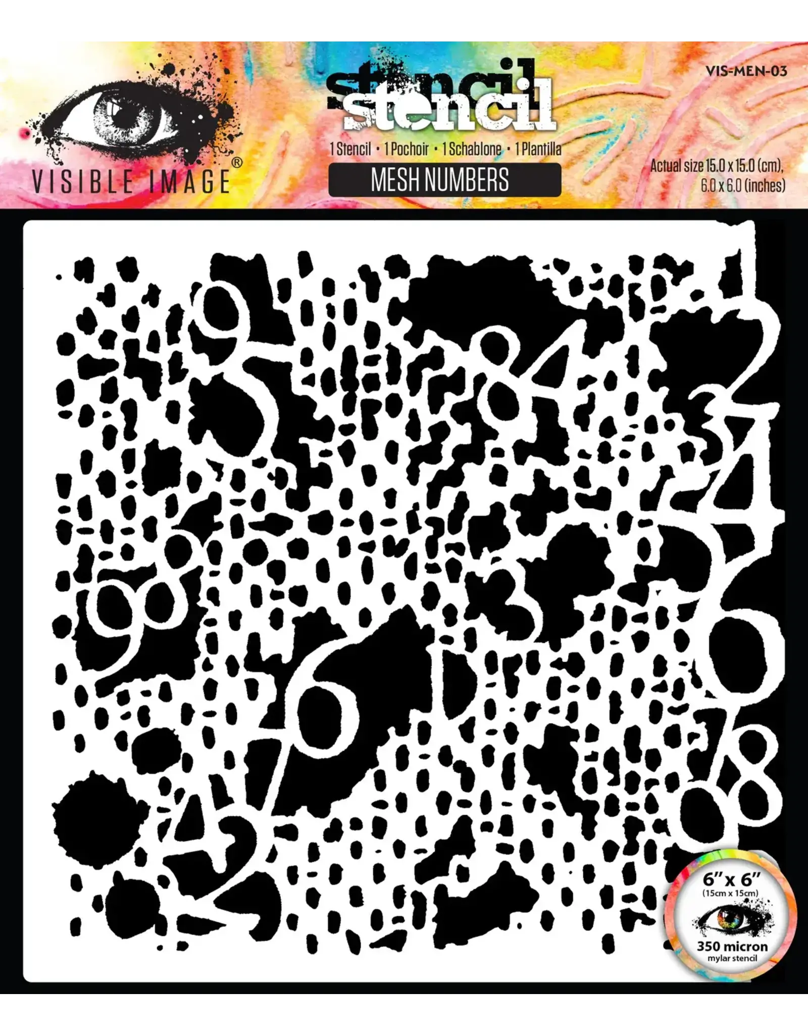 VISIBLE IMAGE VISIBLE IMAGE MESH NUMBERS 6x6 STENCIL