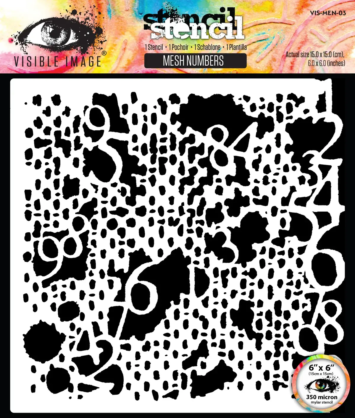 VISIBLE IMAGE VISIBLE IMAGE MESH NUMBERS 6x6 STENCIL