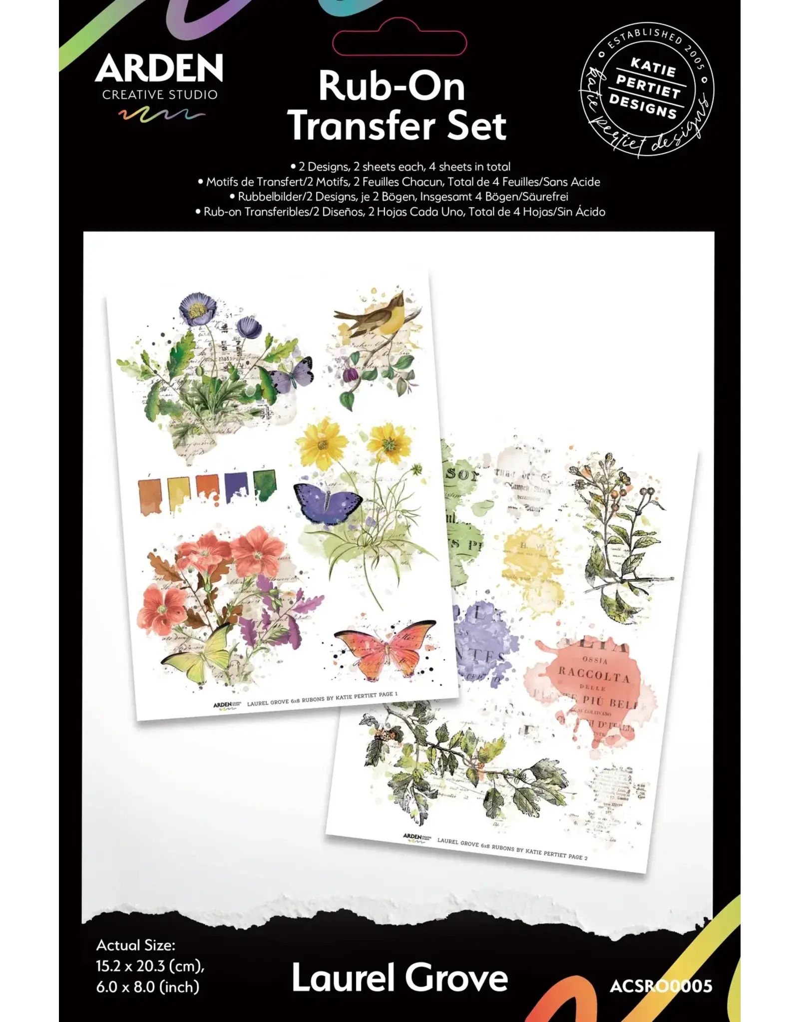 ARDEN CREATIVE STUDIO ARDEN CREATIVE STUDIO LAUREL GROVE 6x8 RUB-ONS