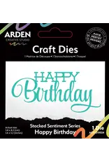 ARDEN CREATIVE STUDIO ARDEN CREATIVE STUDIO SENTIMENT SERIES STACLED HAPPY BIRTHDAY DIE