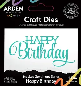 ARDEN CREATIVE STUDIO ARDEN CREATIVE STUDIO SENTIMENT SERIES STACLED HAPPY BIRTHDAY DIE