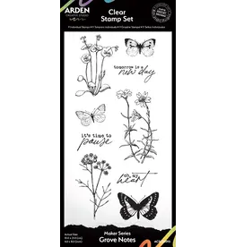 ARDEN CREATIVE STUDIO ARDEN CREATIVE STUDIO MAKER SERIES GROVE NOTES 4x8 CLEAR STAMP SET