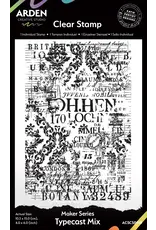 ARDEN CREATIVE STUDIO ARDEN CREATIVE STUDIO MAKER SERIES TYPECAST MIX 4x6 BACKGROUND CLEAR STAMP