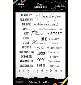 ARDEN CREATIVE STUDIO ARDEN CREATIVE STUDIO ECHOES OF THE PAST 6x8 CLEAR STAMP SET