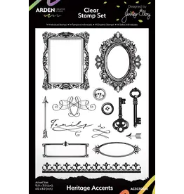 ARDEN CREATIVE STUDIO ARDEN CREATIVE STUDIO HERITAGE ACCENTS 6x8 CLEAR STAMP SET
