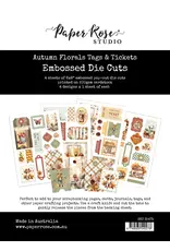 PAPER ROSE PAPER ROSE AUTUMN FLORALS TAGS & TICKETS EMBOSSED DIE CUTS