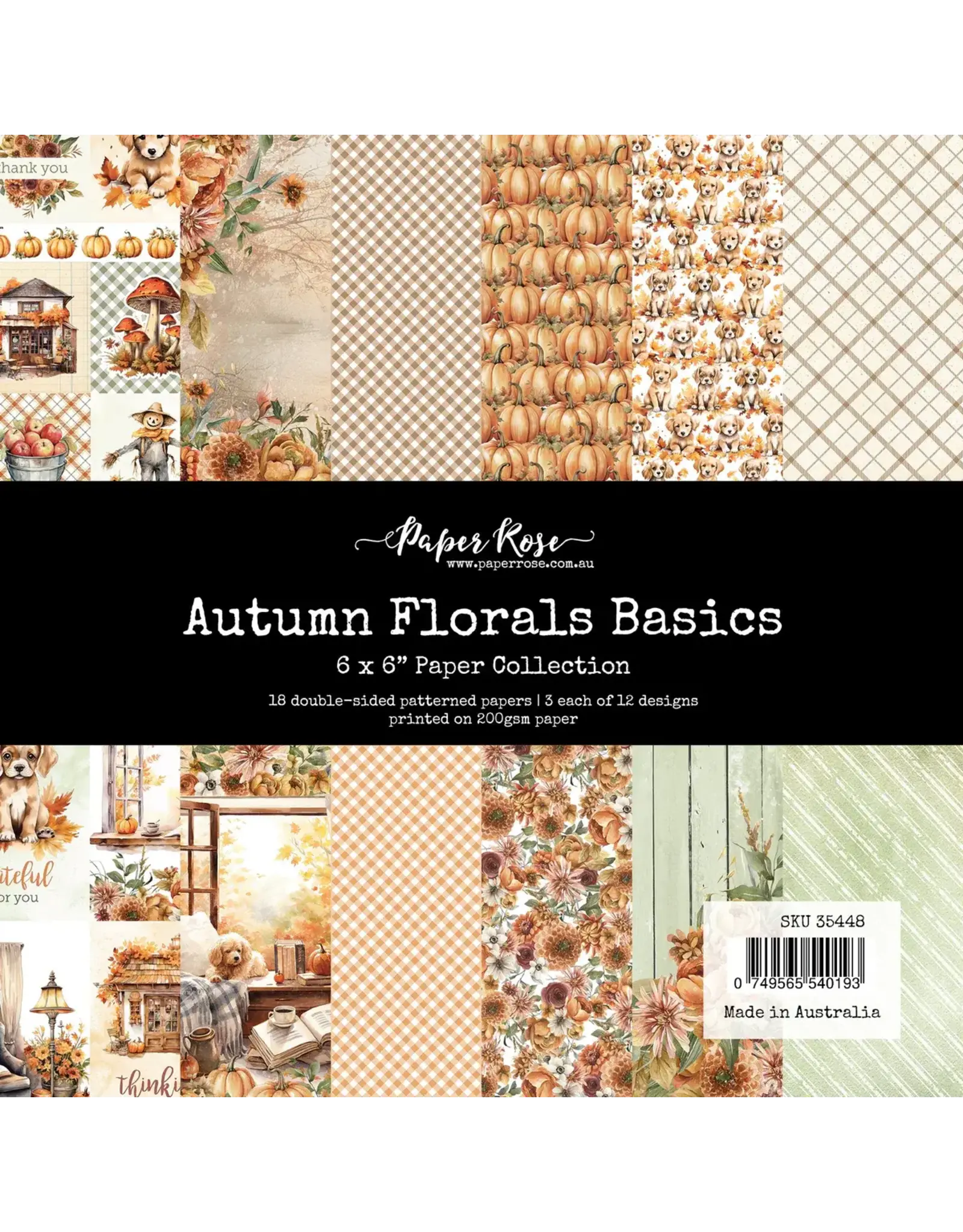 PAPER ROSE PAPER ROSE AUTUMN FLORALS 6x6 BASICS PAPER COLLECTION