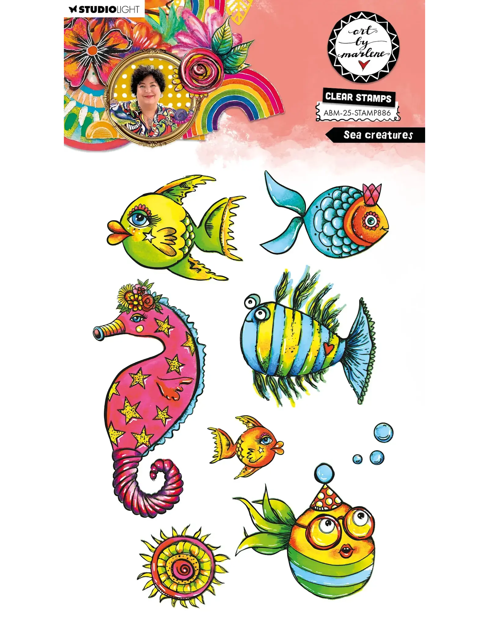 STUDIOLIGHT STUDIOLIGHT ART BY MARLENE SEA CREATURES CLEAR STAMP SET