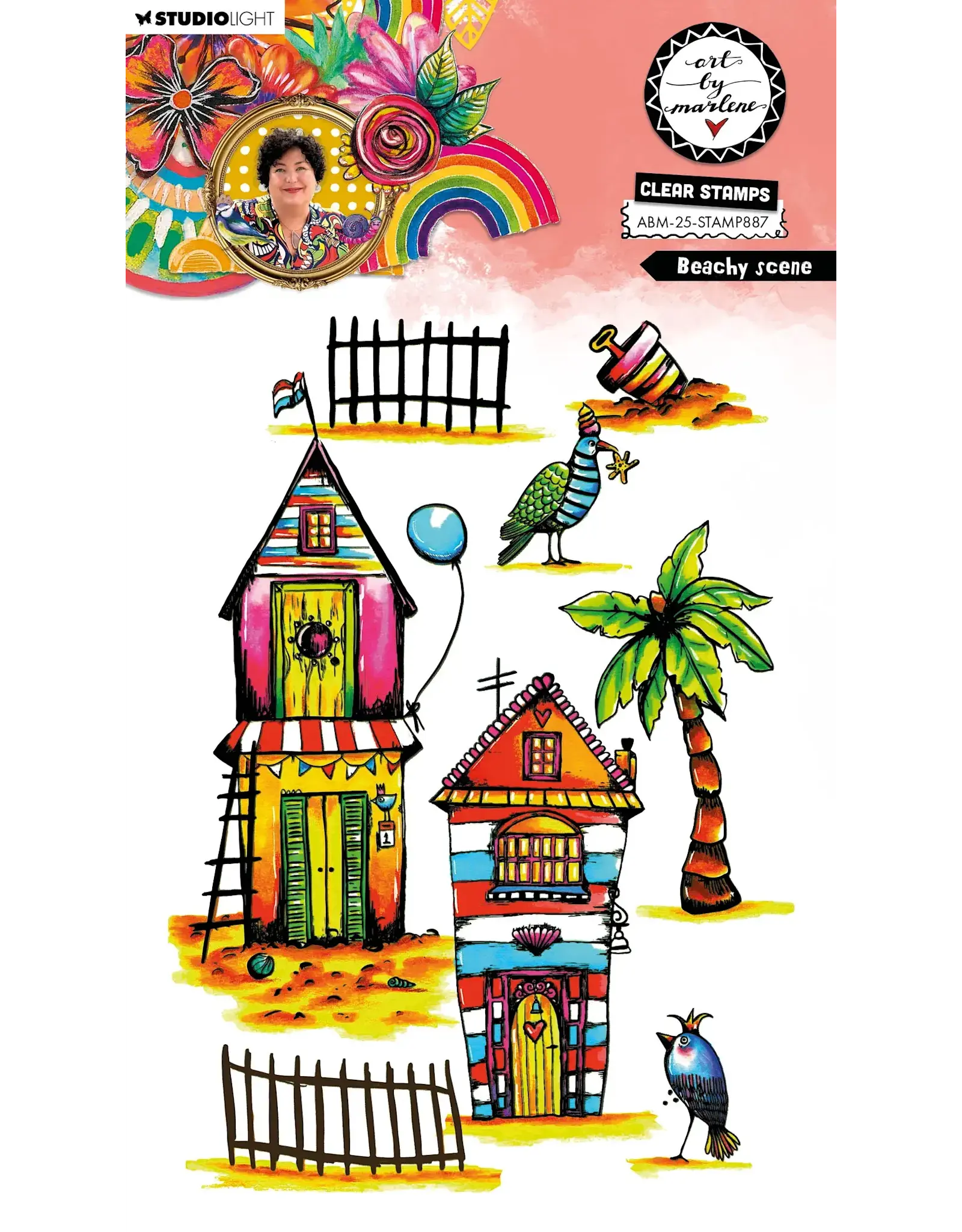 STUDIOLIGHT STUDIOLIGHT ART BY MARLENE BEACHY SCENE CLEAR STAMP SET
