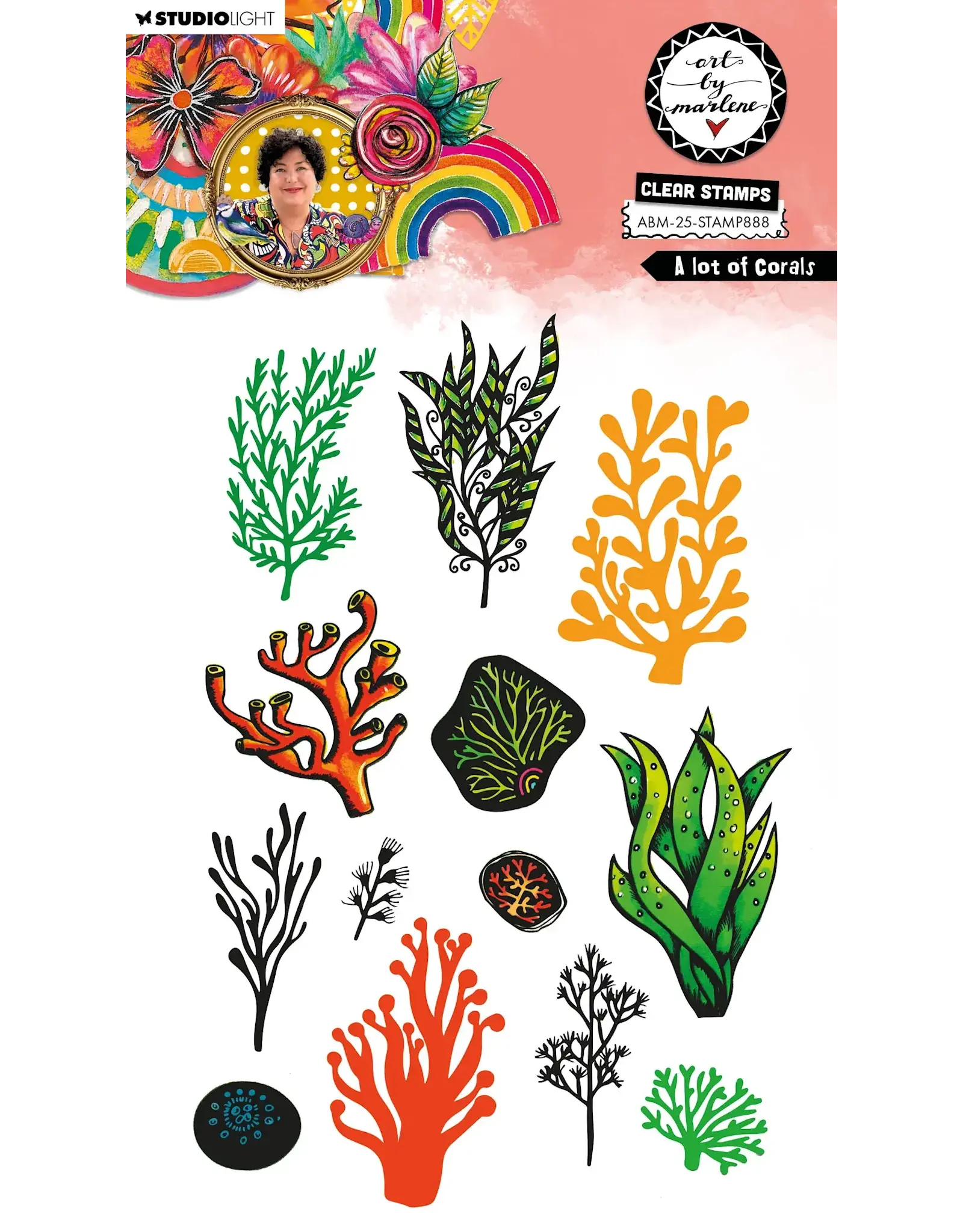 STUDIOLIGHT STUDIOLIGHT ART BY MARLENE A LOT OF CORALS CLEAR STAMP SET
