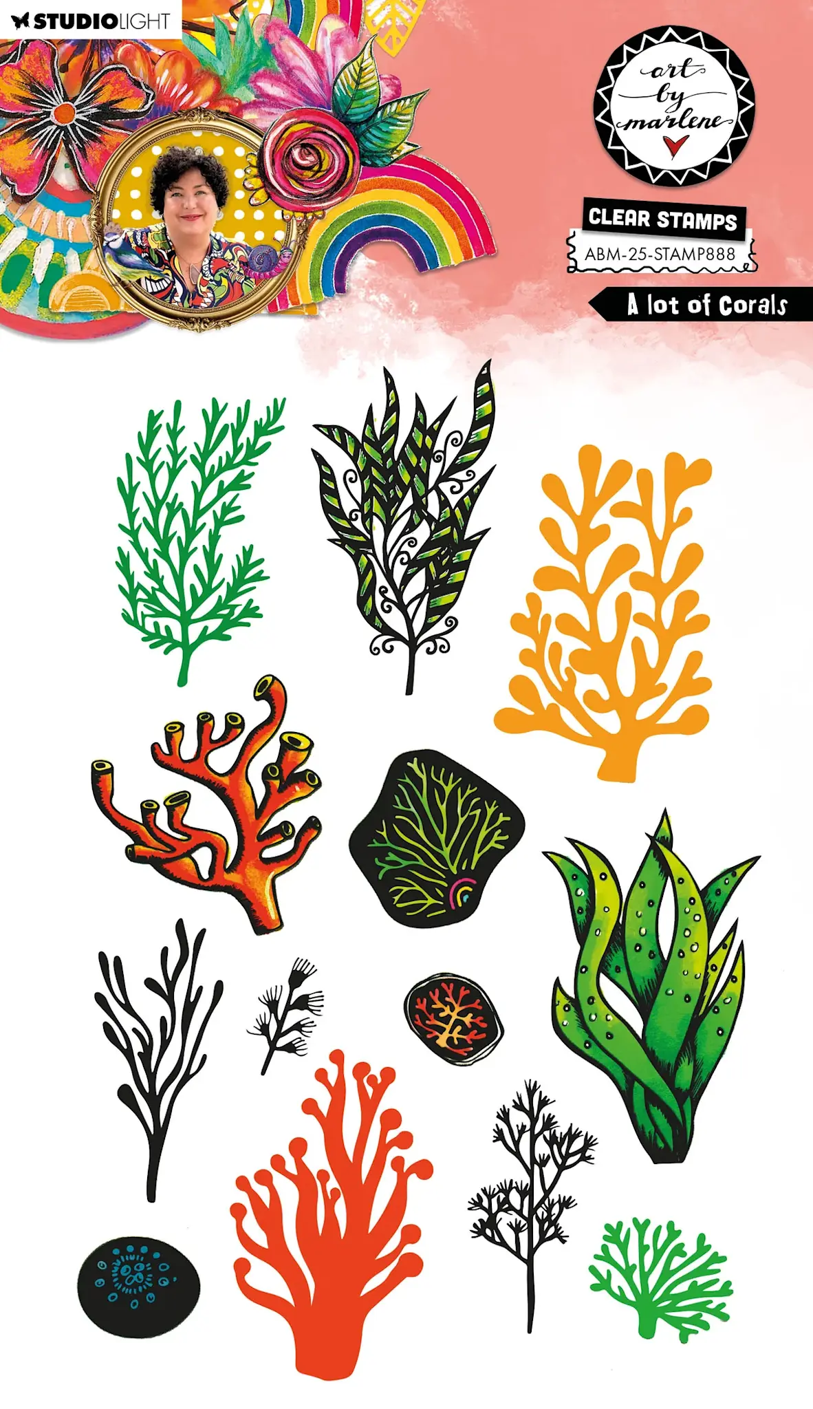 STUDIOLIGHT STUDIOLIGHT ART BY MARLENE A LOT OF CORALS CLEAR STAMP SET