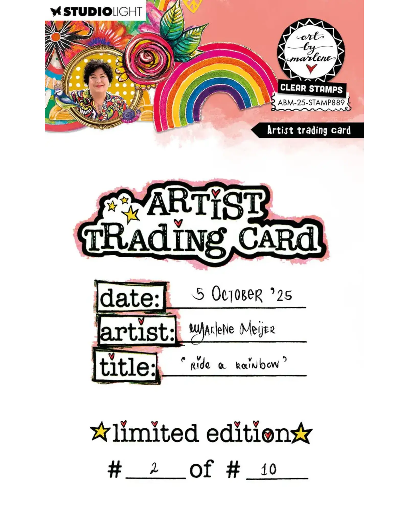 STUDIOLIGHT STUDIOLIGHT ART BY MARLENE ARTIST TRADING CARD CLEAR STAMP