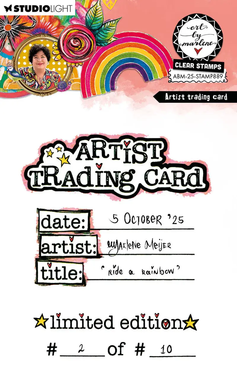 STUDIOLIGHT STUDIOLIGHT ART BY MARLENE ARTIST TRADING CARD CLEAR STAMP