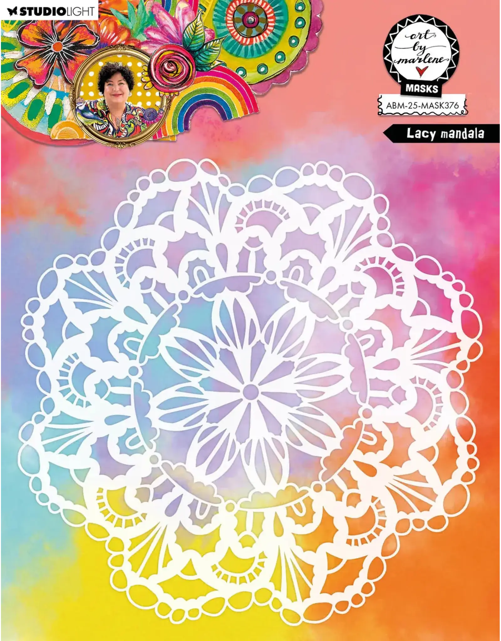 STUDIOLIGHT STUDIOLIGHT ART BY MARLENE LACY MANDALA 8x8 MASKS STENCIL