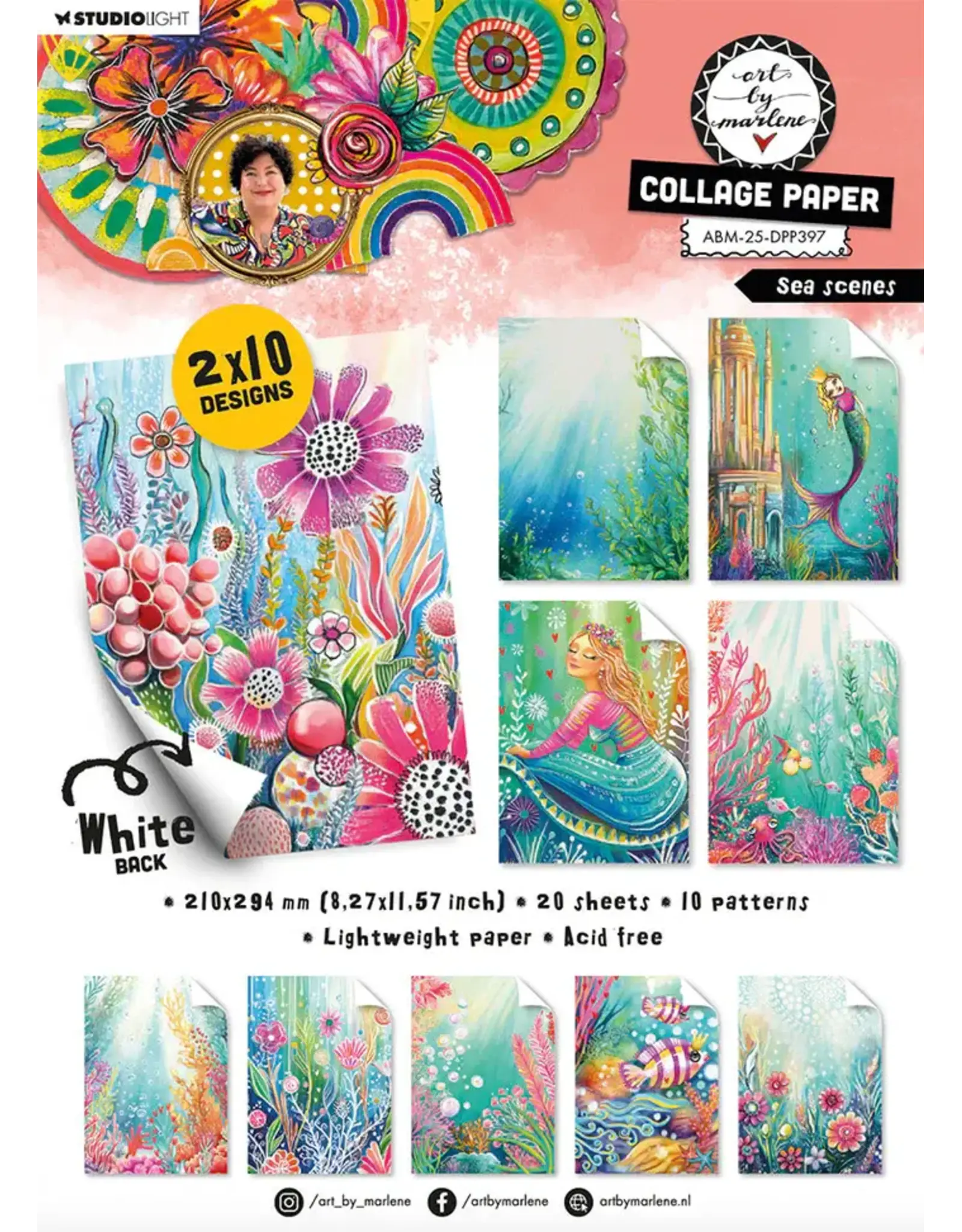 STUDIOLIGHT STUDIOLIGHT ART BY MARLENE SEA SCENES COLLAGE PAPER