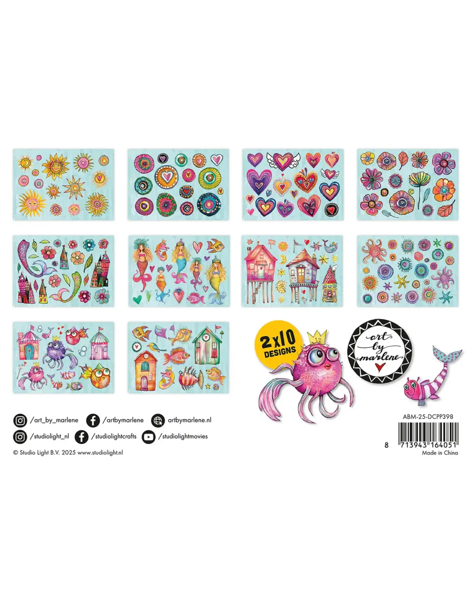 STUDIOLIGHT STUDIOLIGHT ART BY MARLENE SUNNY DAYS DIE-CUT PAPER PAD PAPER ELEMENTS