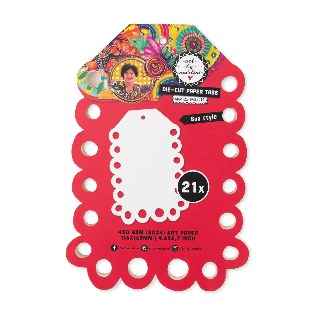 STUDIOLIGHT STUDIOLIGHT ART BY MARLENE SUN STYLE DIE-CUT PAPER TAGS 21 SHEETS