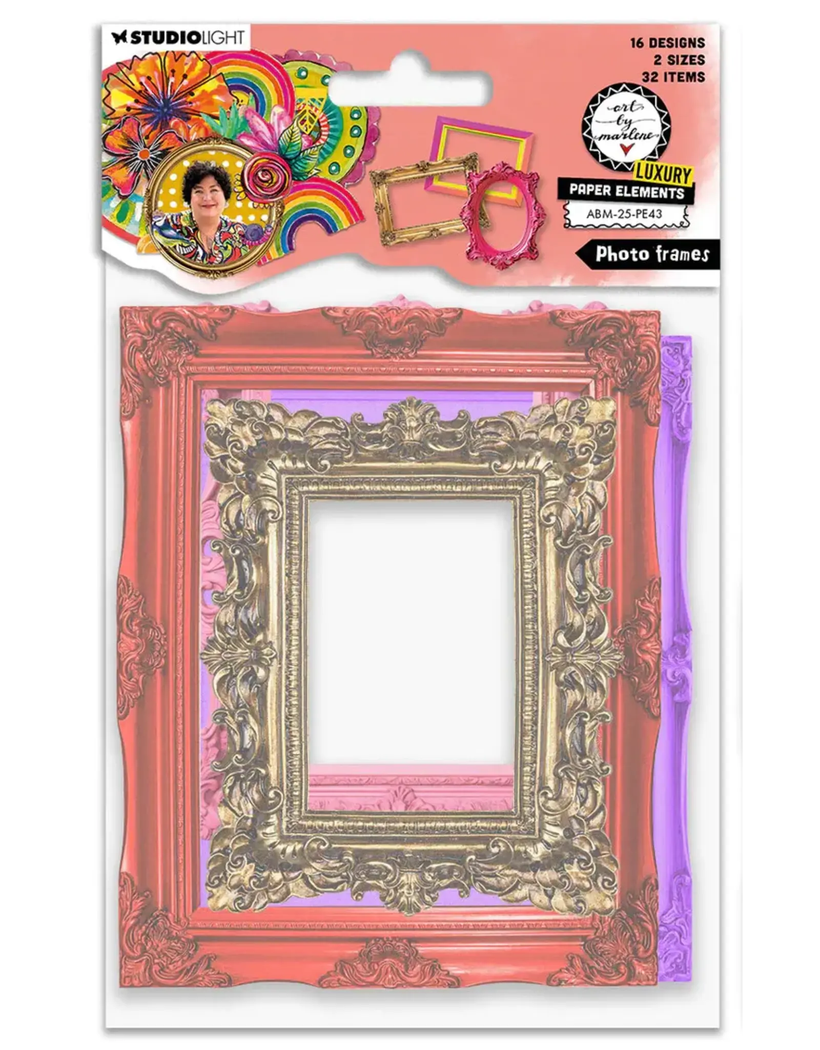 STUDIOLIGHT STUDIOLIGHT ART BY MARLENE PHOTO FRAMES PAPER ELEMENTS DIE-CUT 32/PK