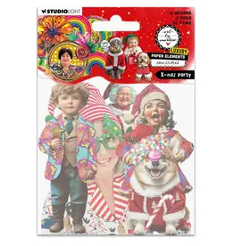 STUDIOLIGHT STUDIOLIGHT ART BY MARLENE X-MAS PARTY PAPER ELEMENTS DIE-CUT 32/PK