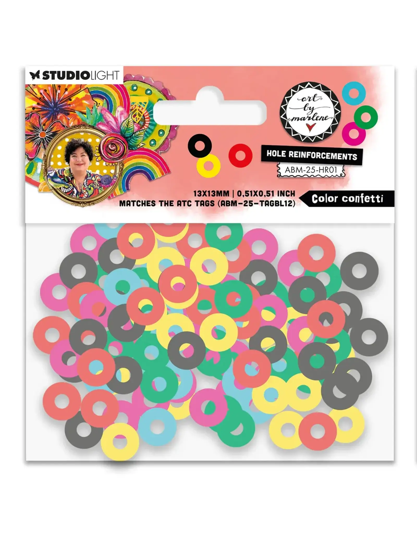 STUDIOLIGHT STUDIOLIGHT ART BY MARLENE HOLE REINFORCEMENTS COLOR CONFETTI