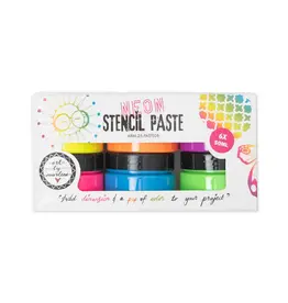 STUDIOLIGHT STUDIOLIGHT ART BY MARLENE NEON COLORS STENCIL PASTE SET
