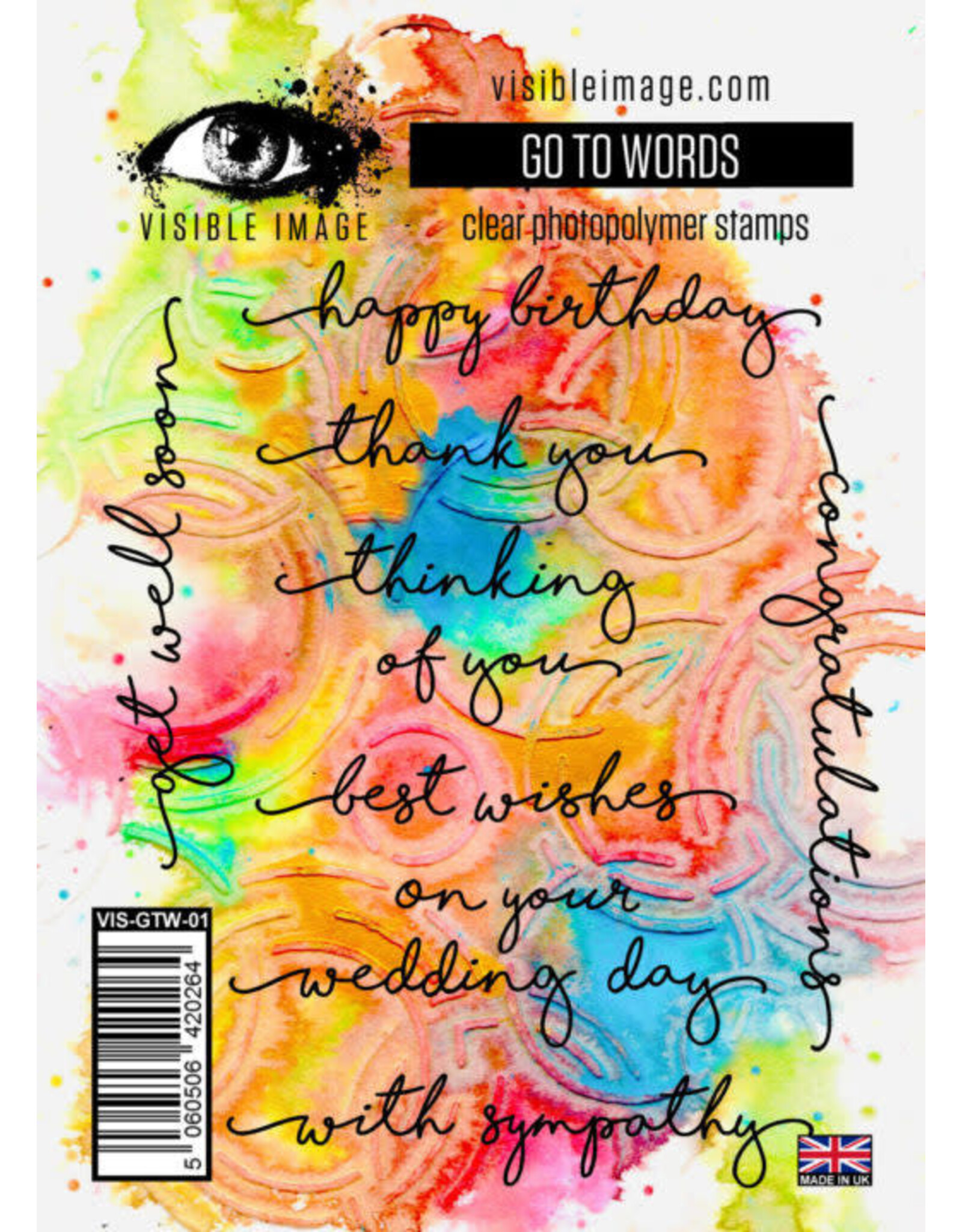 VISIBLE IMAGE VISIBLE IMAGE GO TO WORDS A6 CLEAR STAMP SET