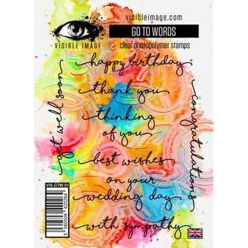 VISIBLE IMAGE GO TO WORDS A6 CLEAR STAMP SET
