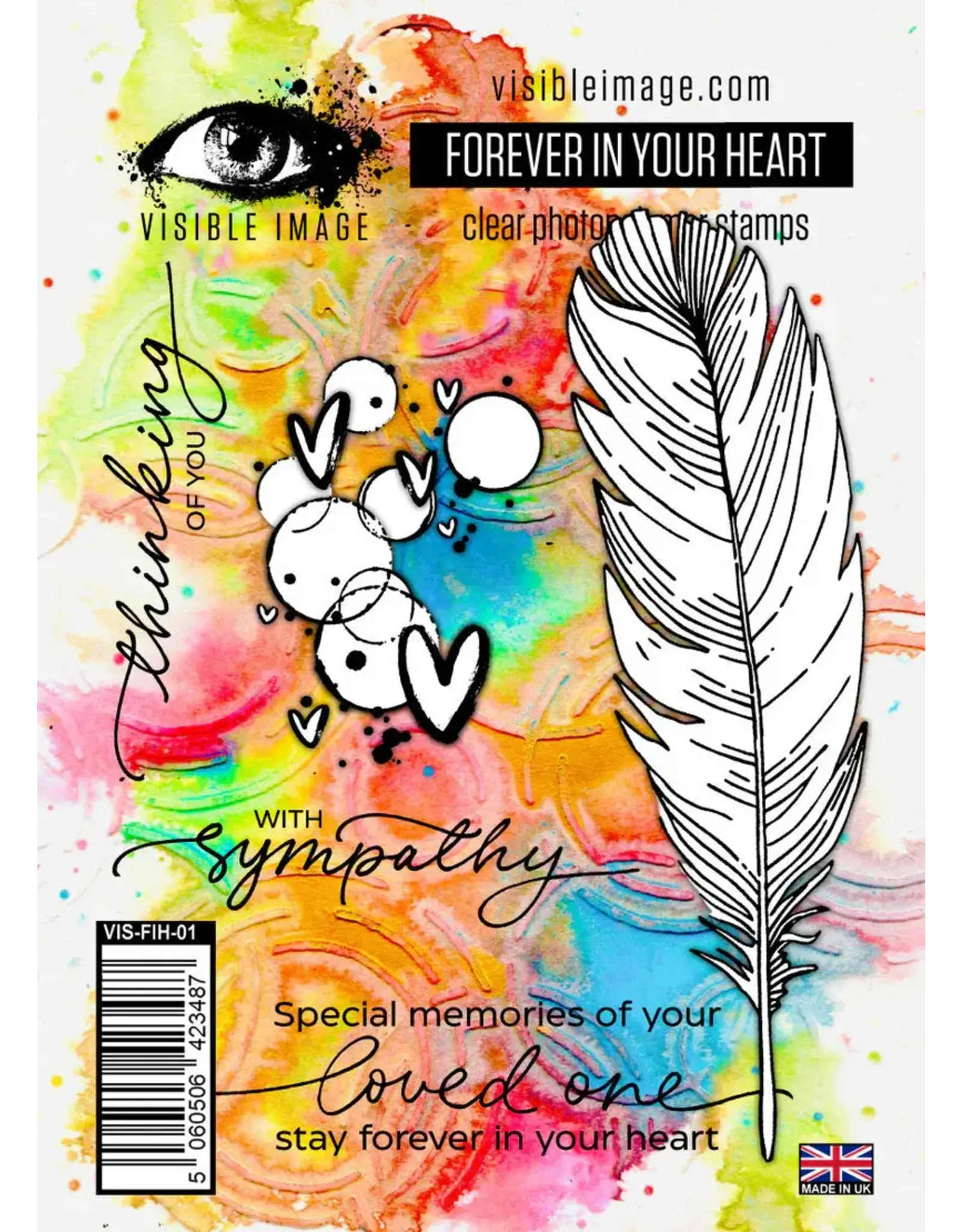 VISIBLE IMAGE VISIBLE IMAGE FOREVER IN YOUR HEART A6 CLEAR STAMP SET