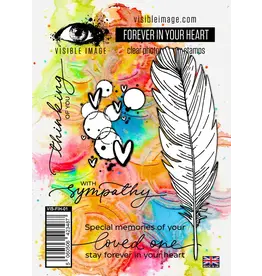 VISIBLE IMAGE VISIBLE IMAGE FOREVER IN YOUR HEART A6 CLEAR STAMP SET