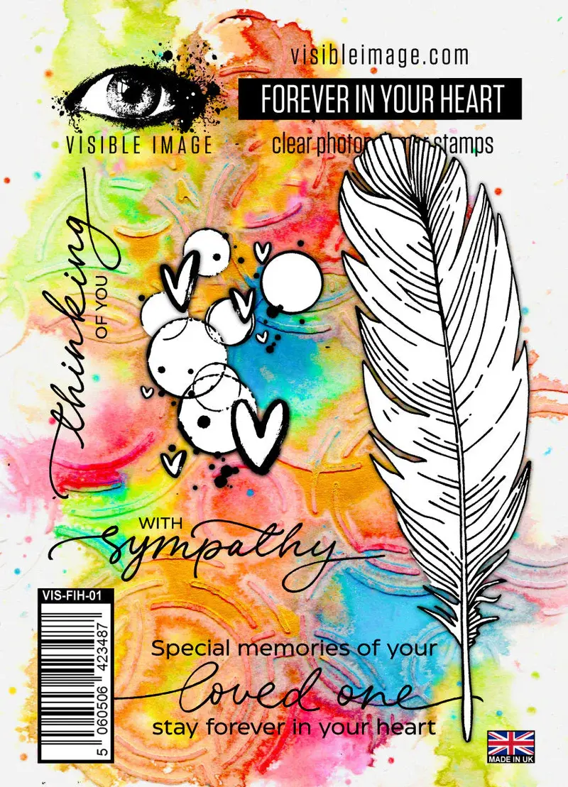 VISIBLE IMAGE VISIBLE IMAGE FOREVER IN YOUR HEART A6 CLEAR STAMP SET
