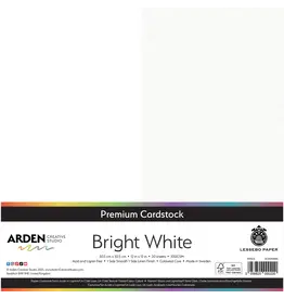 ARDEN CREATIVE STUDIO ARDEN CREATIVE STUDIO BRIGHT WHITE 12x12 PREMIUM CARDSTOCK 20/PK