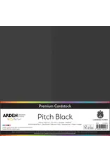 ARDEN CREATIVE STUDIO ARDEN CREATIVE STUDIO PITCH BLACK 12x12 PREMIUM CARDSTOCK 20/PK