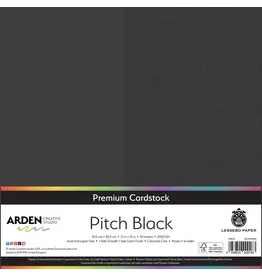 ARDEN CREATIVE STUDIO ARDEN CREATIVE STUDIO PITCH BLACK 12x12 PREMIUM CARDSTOCK 20/PK