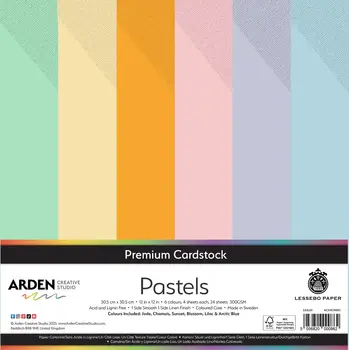 ARDEN CREATIVE STUDIO ARDEN CREATIVE STUDIO PASTEL 12x12 PREMIUM CARDSTOCK 24/PK