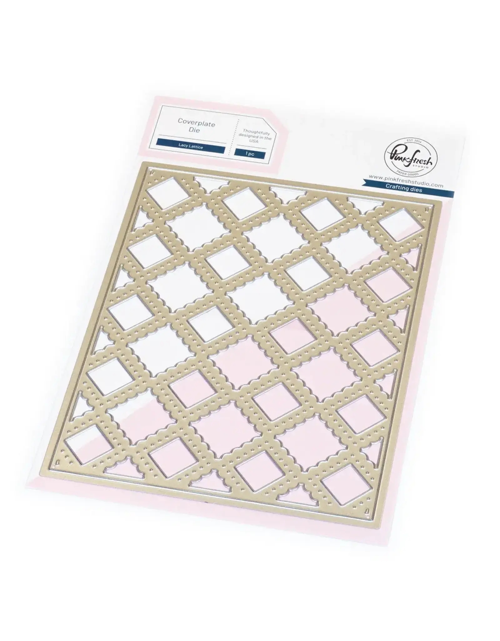 PINKFRESH PINKFRESH STUDIO LACY LATTICE COVERPLATE DIE