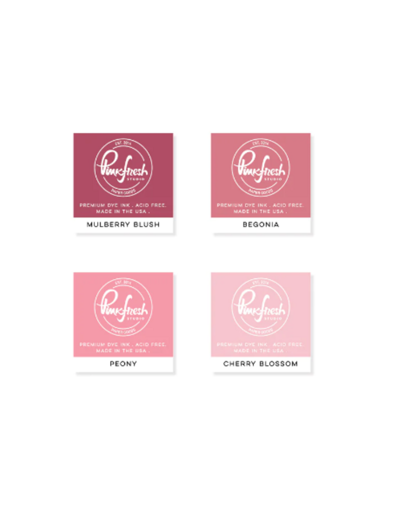 PINKFRESH PINKFRESH STUDIO ROSE GARDEN PREMIUM DYE CUBE INK PADS 4/PK