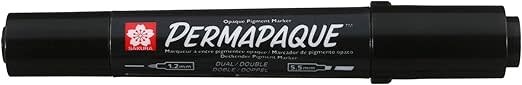 SAKURA SAKURA PERMAPAQUE BLACK FINE TIP OPAQUE PIGMENT MARKER