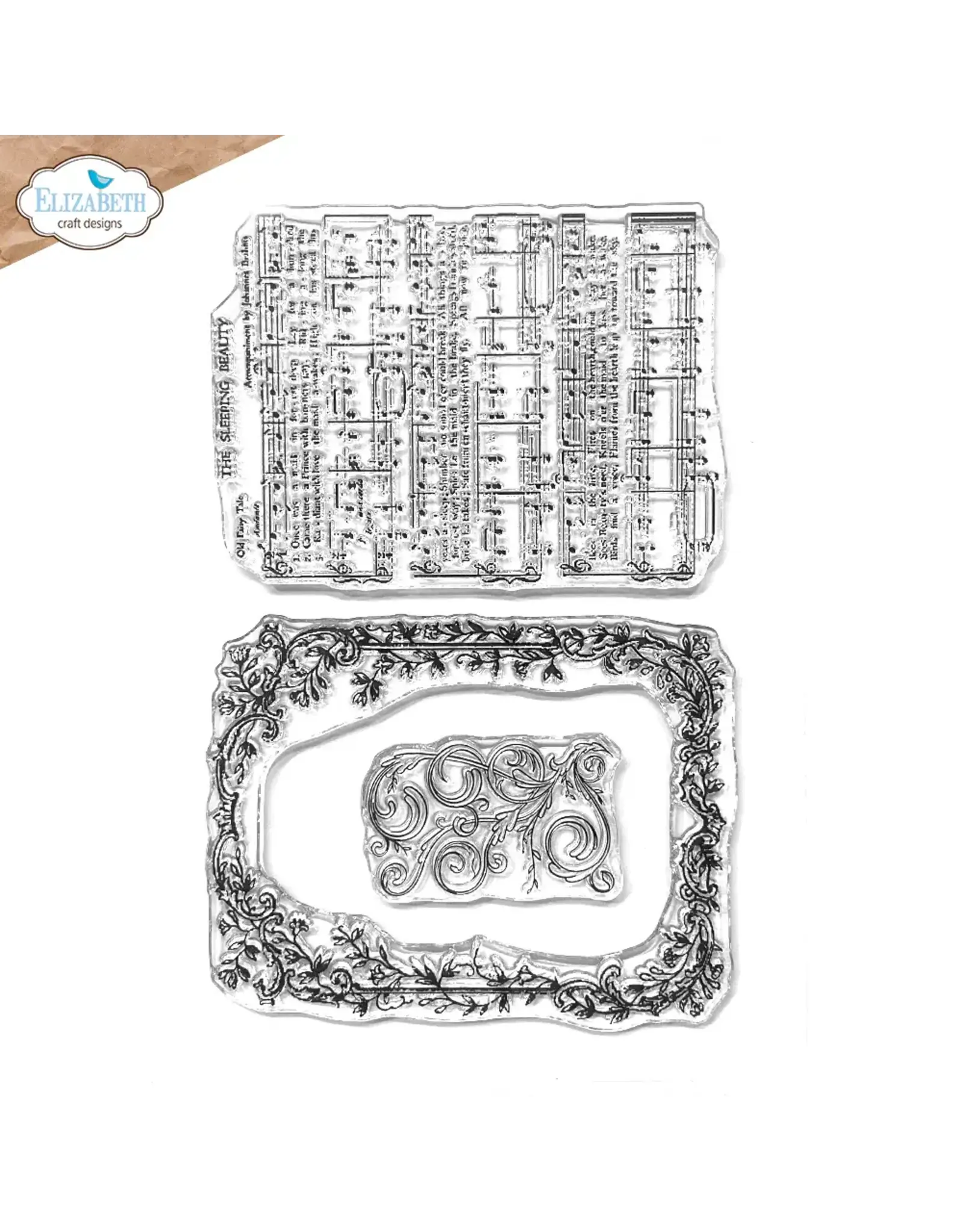 ELIZABETH CRAFT DESIGNS ELIZABETH CRAFT DESIGNS EVERYDAY ELEMENTS BY ANNETTE GREEN MUSIC & ORNATE FRAME CLEAR STAMP SET