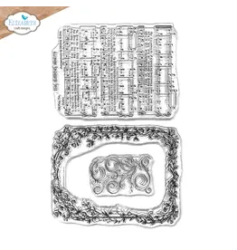 ELIZABETH CRAFT DESIGNS ELIZABETH CRAFT DESIGNS EVERYDAY ELEMENTS BY ANNETTE GREEN MUSIC & ORNATE FRAME CLEAR STAMP SET