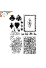 ELIZABETH CRAFT DESIGNS ELIZABETH CRAFT DESIGNS EVERYDAY ELEMENTS BY ANNETTE GREEN PLAYING CARD COLLAGE CLEAR STAMP SET