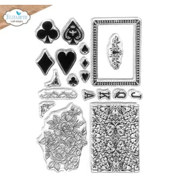 ELIZABETH CRAFT DESIGNS ELIZABETH CRAFT DESIGNS EVERYDAY ELEMENTS BY ANNETTE GREEN PLAYING CARD COLLAGE CLEAR STAMP SET