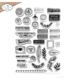 ELIZABETH CRAFT DESIGNS ELIZABETH CRAFT DESIGNS EVERYDAY ELEMENTS BY ANNETTE GREEN POSTCARD PARTS CLEAR STAMP SET
