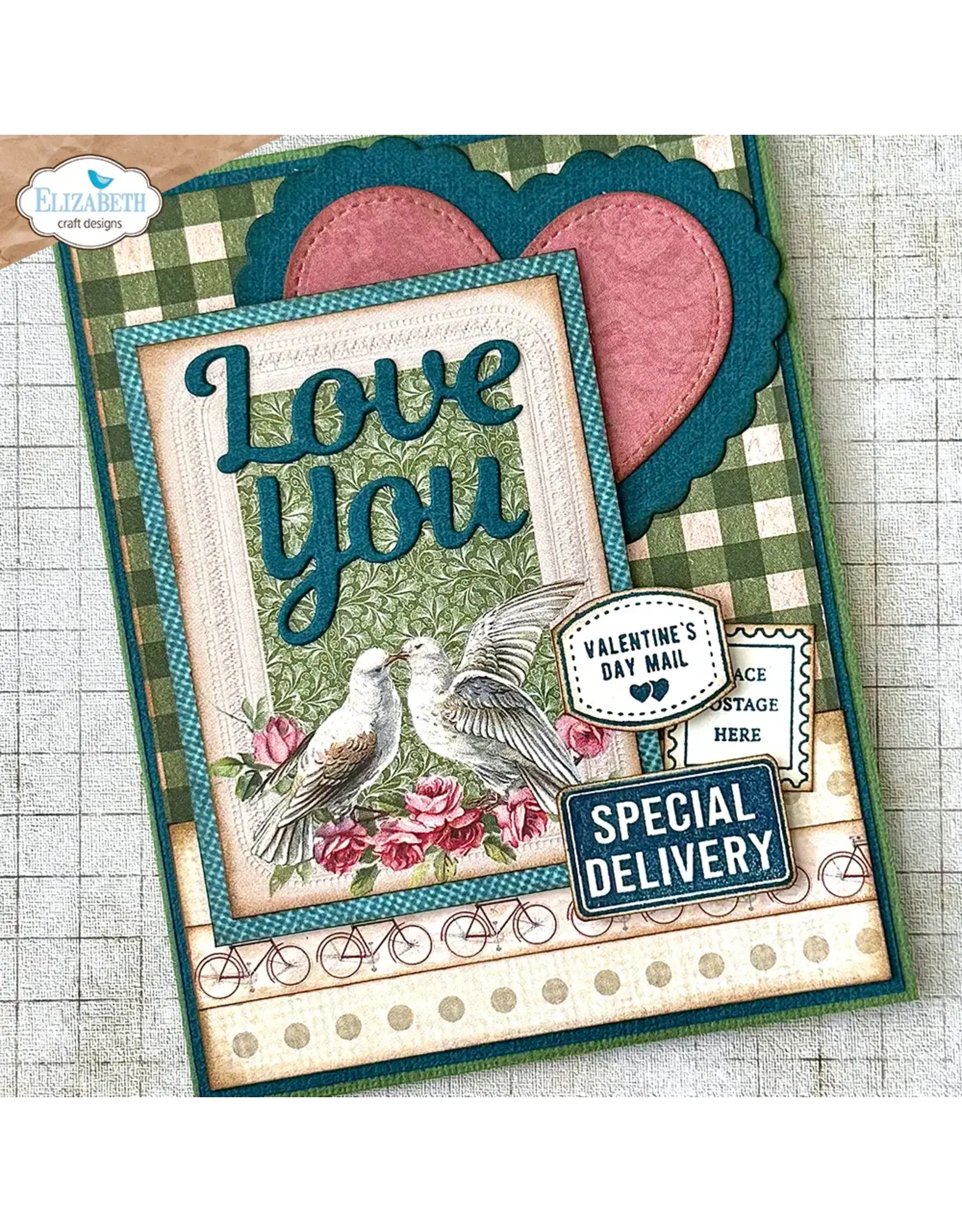 ELIZABETH CRAFT DESIGNS ELIZABETH CRAFT DESIGNS EVERYDAY ELEMENTS BY ANNETTE GREEN POSTCARD PARTS CLEAR STAMP SET
