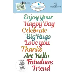 ELIZABETH CRAFT DESIGNS ELIZABETH CRAFT DESIGNS EVERYDAY ELEMENTS BY ANNETTE GREEN EVERYDAY BIG WORDS DIE SET