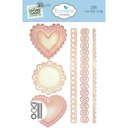 ELIZABETH CRAFT DESIGNS ELIZABETH CRAFT DESIGNS EVERYDAY ELEMENTS BY ANNETTE GREEN LACE, HEART & DOILY DIE SET