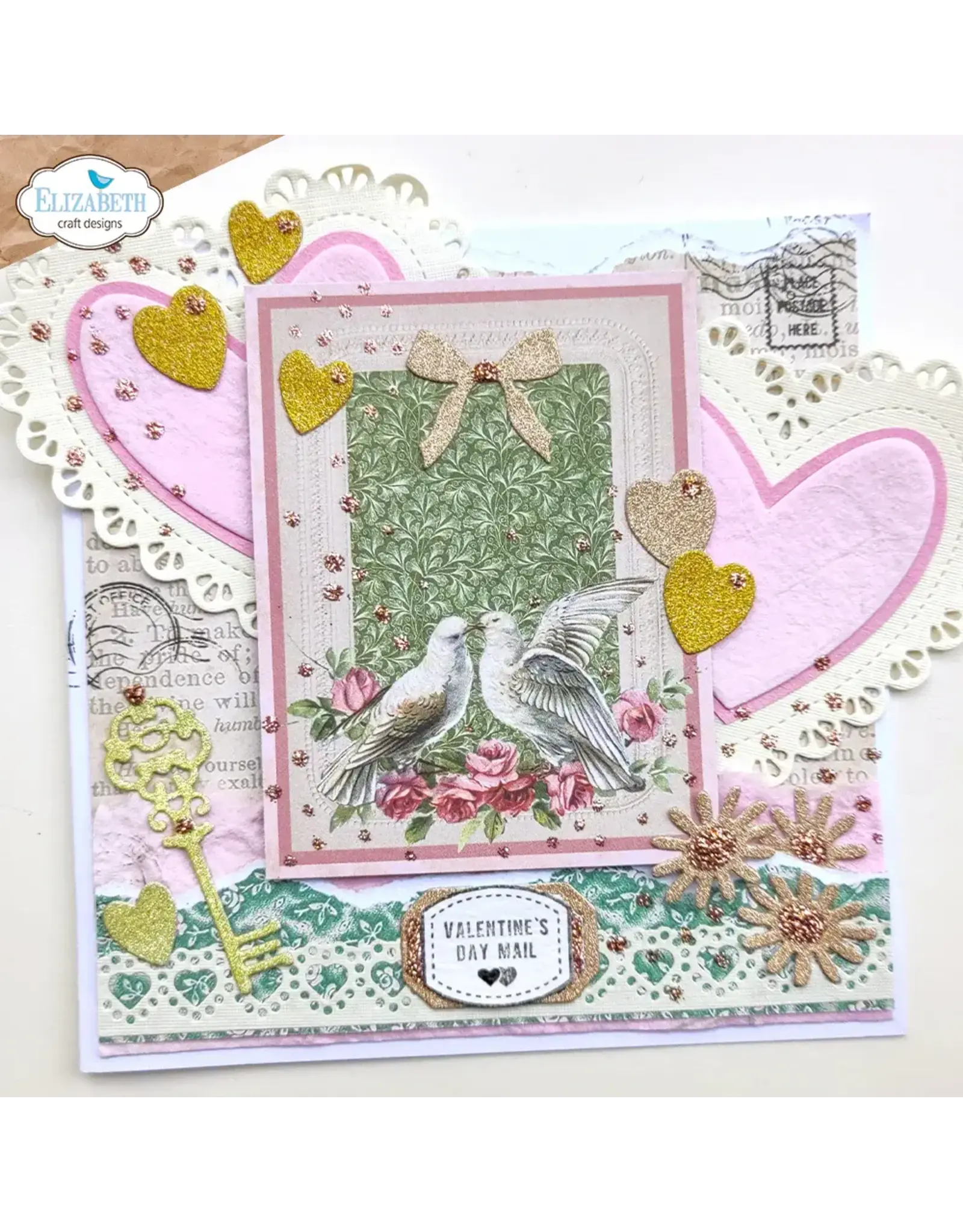 ELIZABETH CRAFT DESIGNS ELIZABETH CRAFT DESIGNS EVERYDAY ELEMENTS BY ANNETTE GREEN LACE, HEART & DOILY DIE SET
