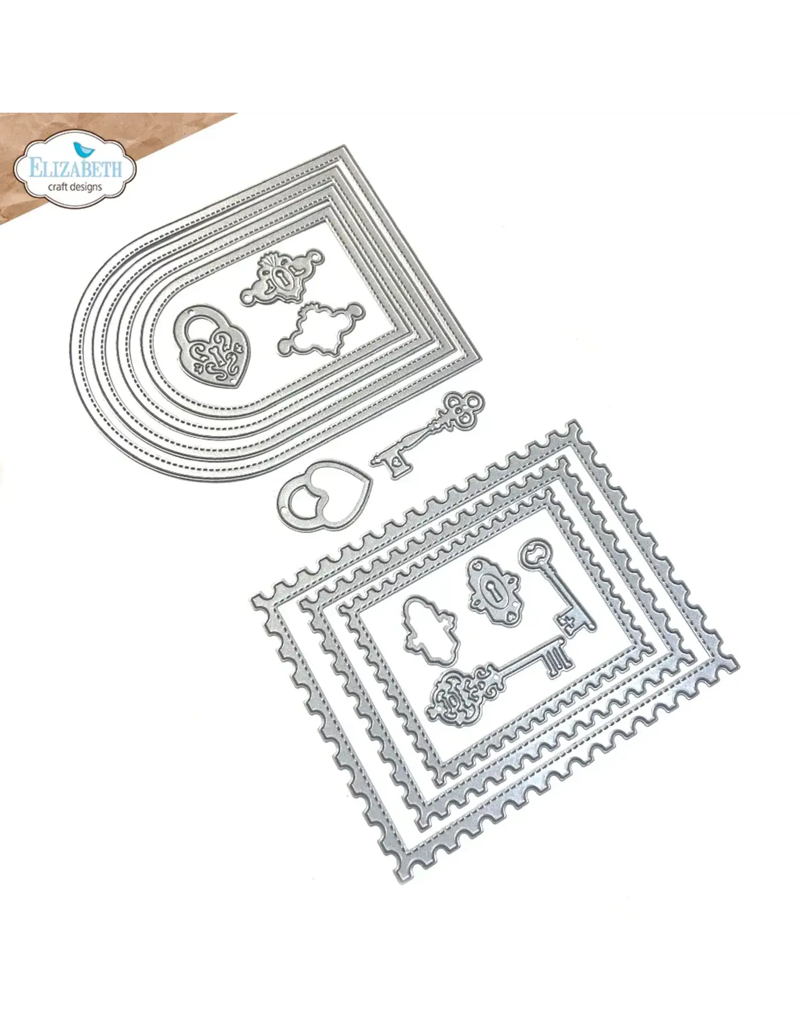ELIZABETH CRAFT DESIGNS ELIZABETH CRAFT DESIGNS EVERYDAY ELEMENTS BY ANNETTE GREEN POSTAGE, ARCHES & KEYS DIE SET