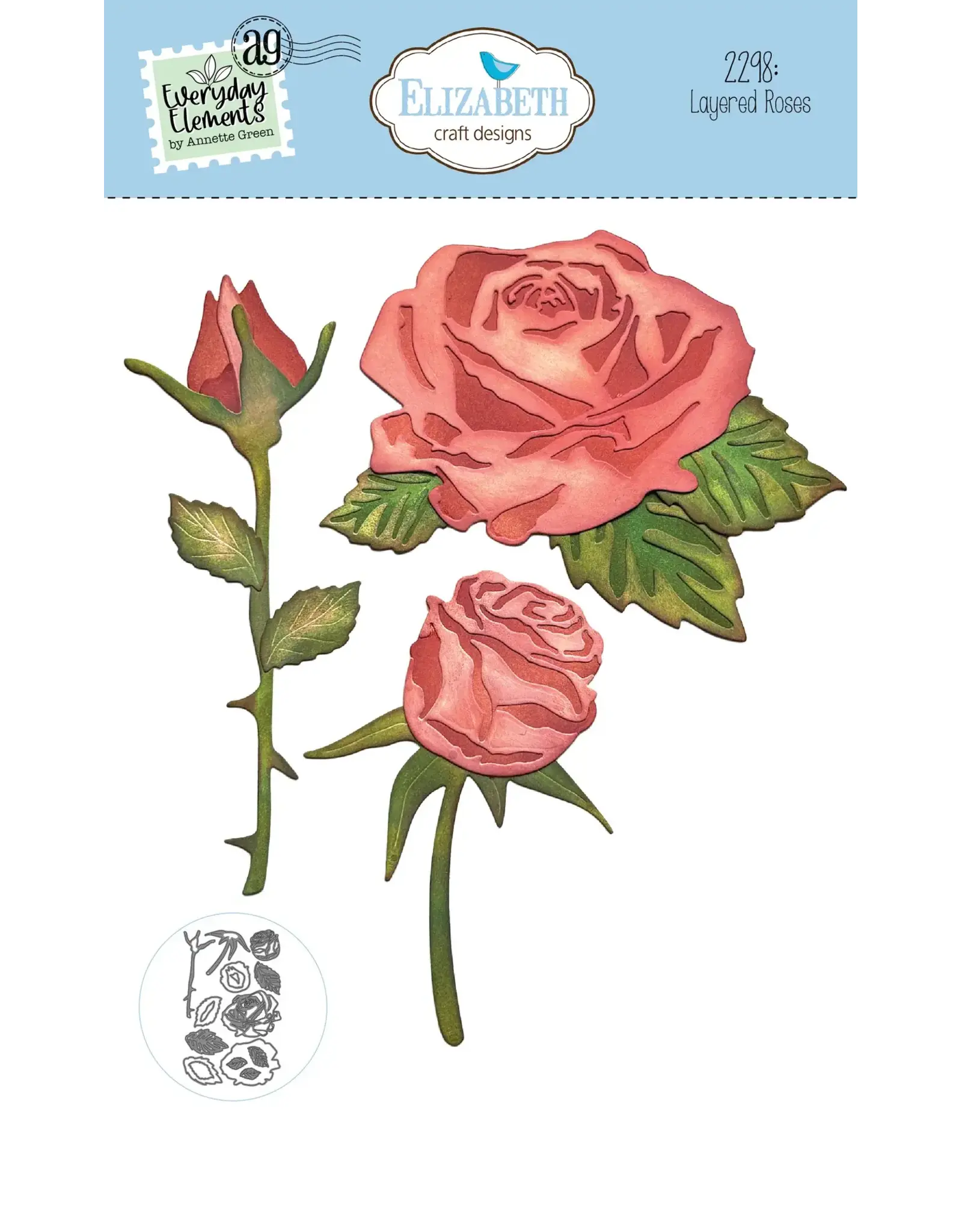 ELIZABETH CRAFT DESIGNS ELIZABETH CRAFT DESIGNS EVERYDAY ELEMENTS BY ANNETTE GREEN LAYERED ROSES DIE SET