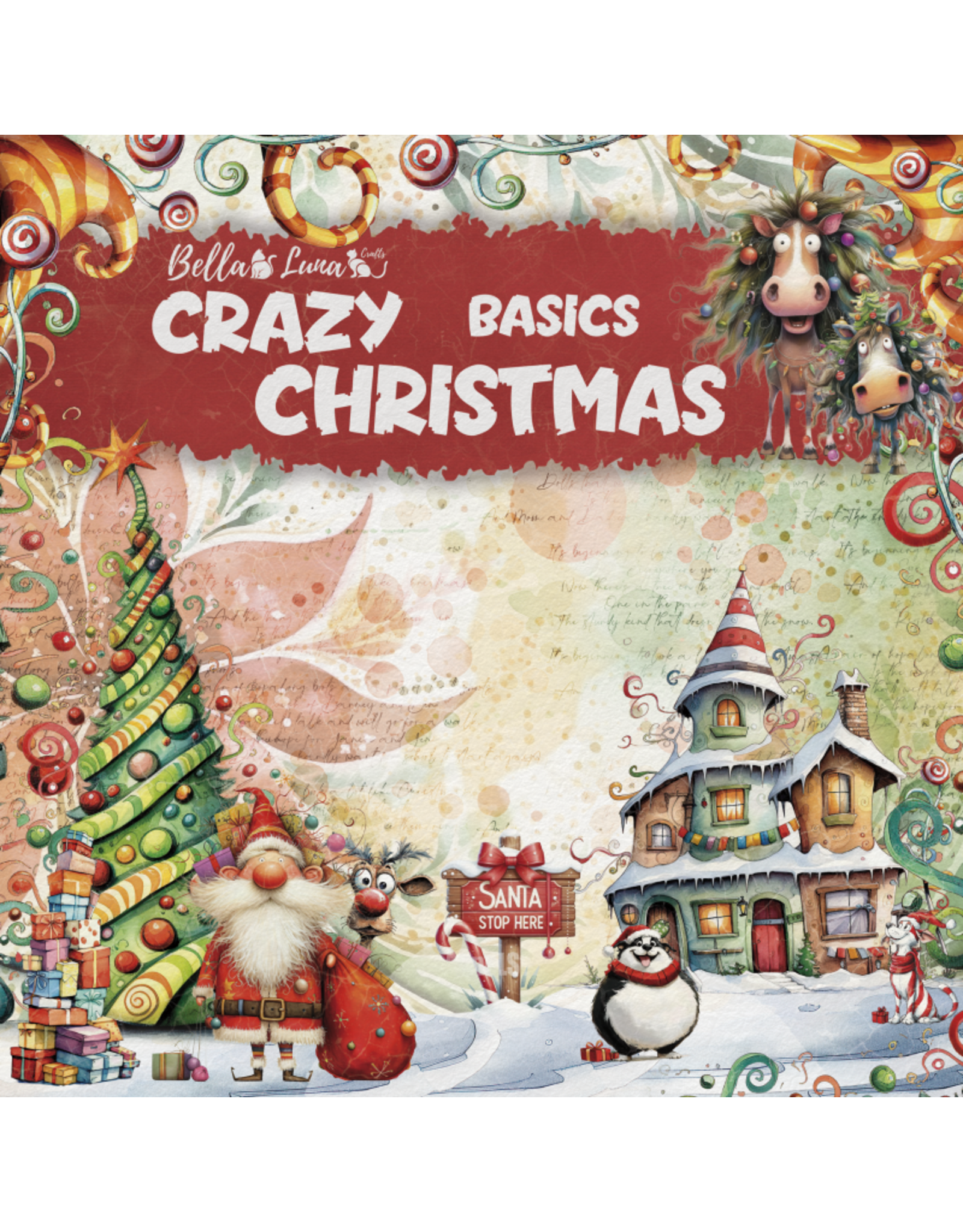 BELLA LUNA BELLA LUNA CRAZY CHRISTMAS BASICS 12x12 COLLECTION PACK
